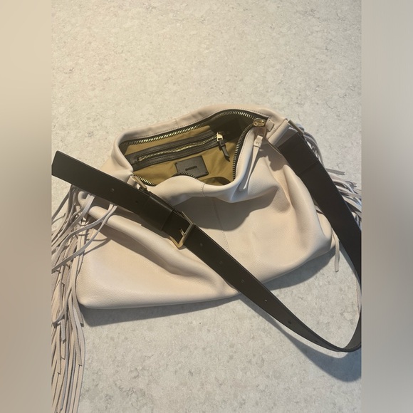 AllSaints Fringe Hobo Bag Purse - Picture 5 of 8